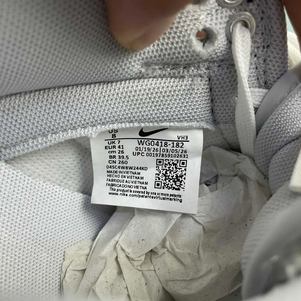 Dunk Low "White/Grey Fog" Shoes Sneakers - nk0005384 - Image 6