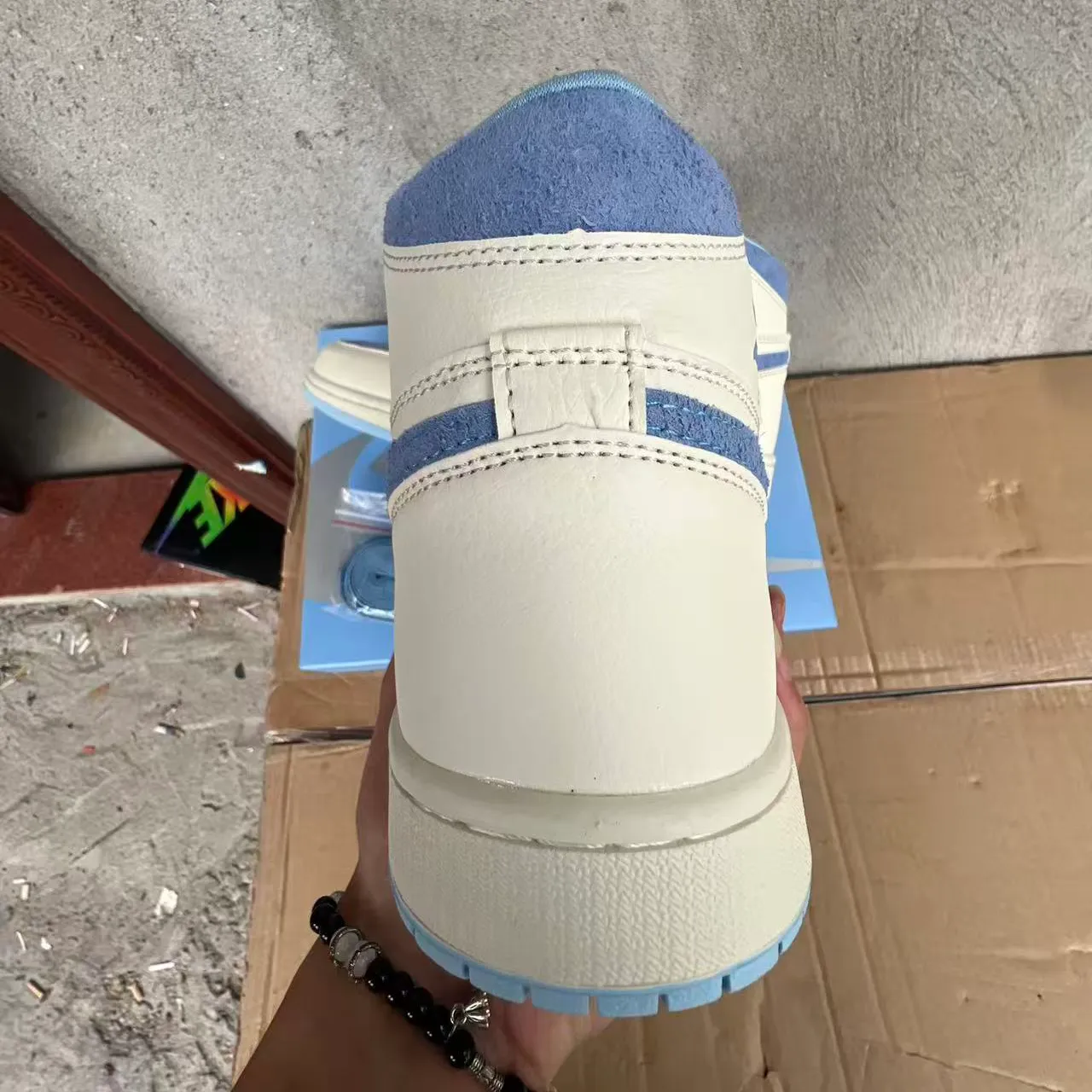 AJ 1 High OG Psychic Blue and Pale Ivory Shoes Sneakers – nk0005386 - Image 11