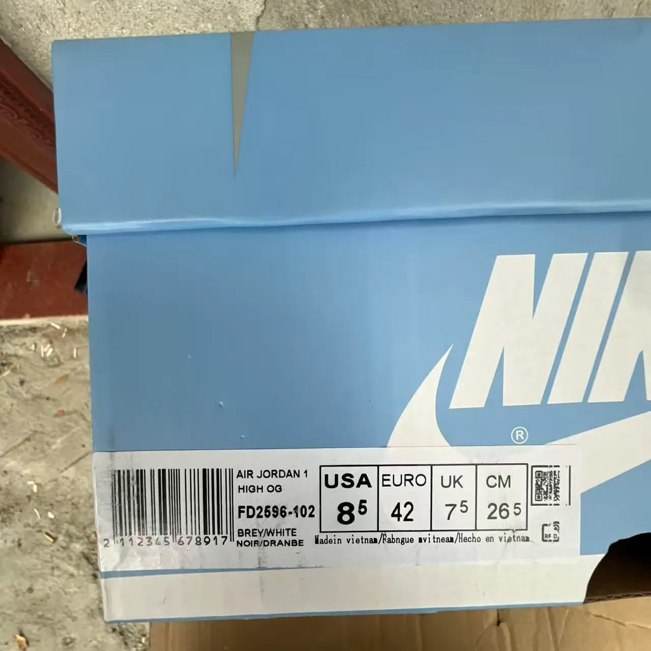 AJ 1 High OG Psychic Blue and Pale Ivory Shoes Sneakers – nk0005386 - Image 10