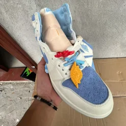 AJ 1 High OG Psychic Blue and Pale Ivory Shoes Sneakers – nk0005386 - Image 5