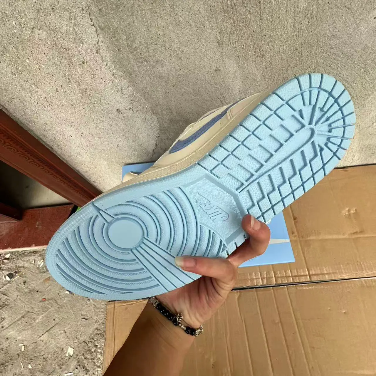 AJ 1 High OG Psychic Blue and Pale Ivory Shoes Sneakers – nk0005386 - Image 9