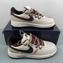 AF 1 Cream and Burgundy Shoes Sneakers - nk0005387 - Image 5