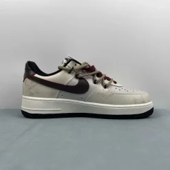 AF 1 Cream and Burgundy Shoes Sneakers - nk0005387 - Image 3