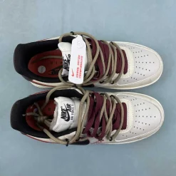 AF 1 Cream and Burgundy Shoes Sneakers - nk0005387 - Image 9