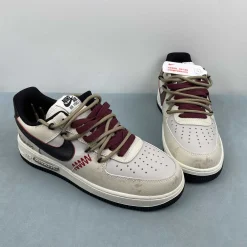 AF 1 Cream and Burgundy Shoes Sneakers - nk0005387 - Image 10