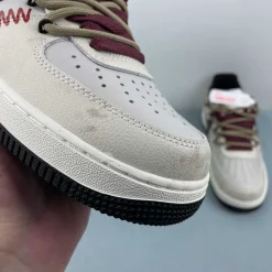 AF 1 Cream and Burgundy Shoes Sneakers - nk0005387 - Image 11