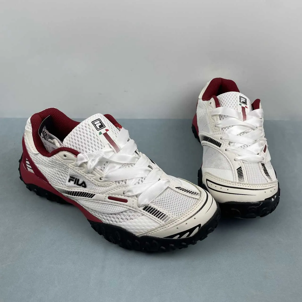 FL Echappe 2 White and Wine-Red Shoes Sneakers - nk0005392 - Image 15