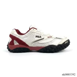 FL Echappe 2 White and Wine-Red Shoes Sneakers - nk0005392