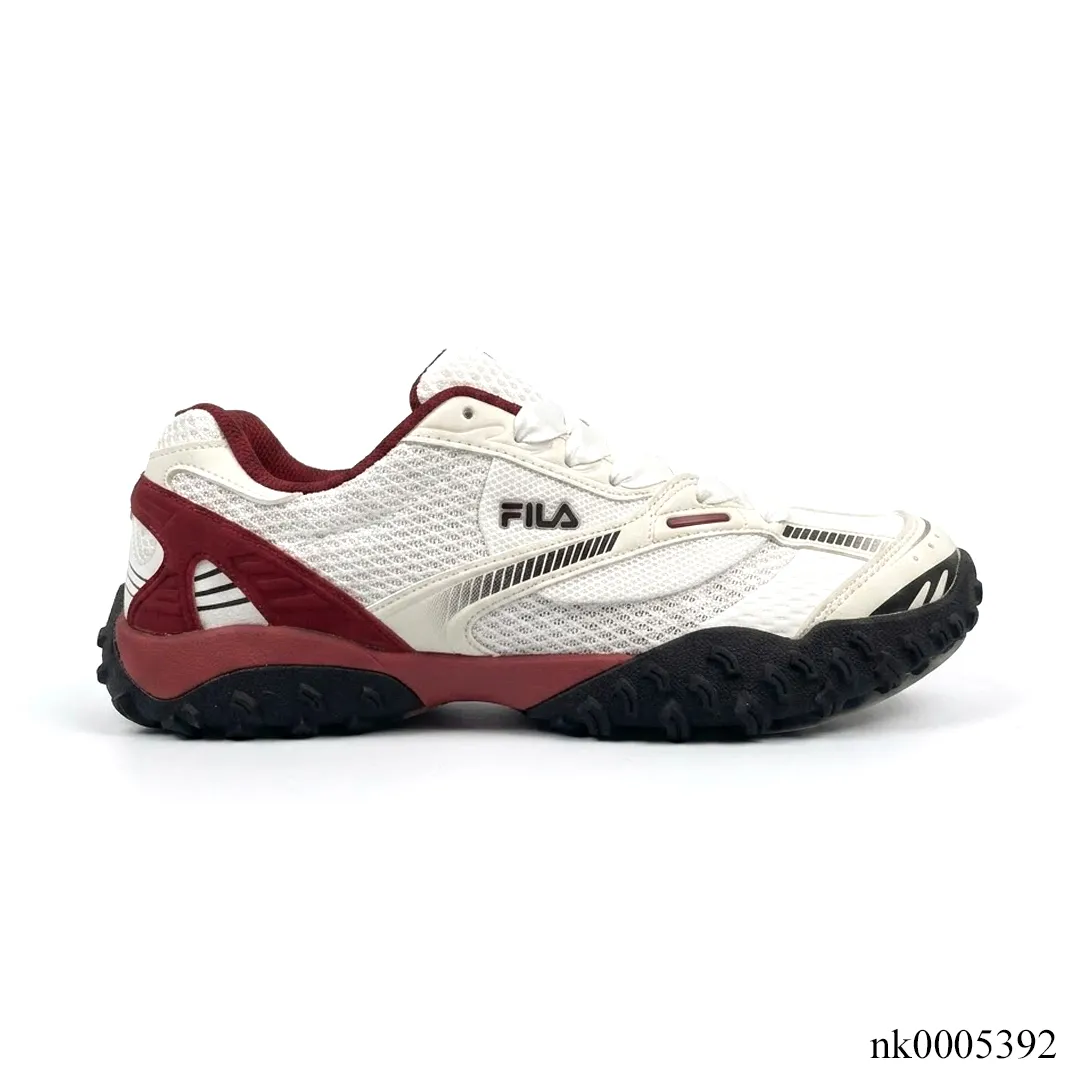 FL Echappe 2 White and Wine-Red Shoes Sneakers - nk0005392