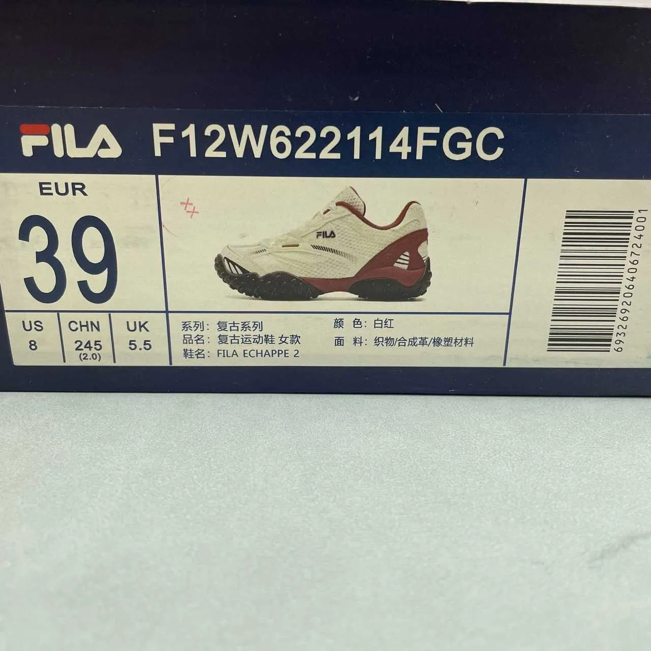 FL Echappe 2 White and Wine-Red Shoes Sneakers - nk0005392 - Image 6