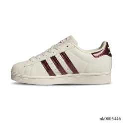 Alternative view of AD Superstar II Off White / Maroon / Gold Metallic Shoes Sneakers - nk0005446
