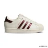 AD Superstar II Off White / Maroon / Gold Metallic Shoes Sneakers - nk0005446