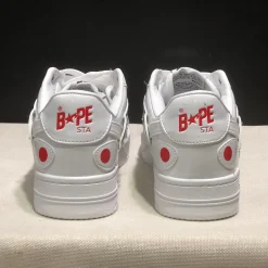 A Bathing Ape Bape Sta OS Shark White Shoes Sneakers - nk0005514 - Image 9