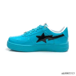 Alternative view of A Bathing Ape Bape Sta #1 Turquoise Blue Black Patent Leather Shoes Sneakers - nk0005515