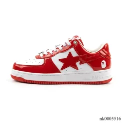 Alternative view of A Bathing Ape Bape Sta Patent Leather White Red (2023) Shoes Sneakers - nk0005516