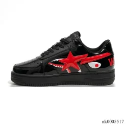 Alternative view of A Bathing Ape Bape Sta Low Shark Black Shoes Sneakers - nk0005517