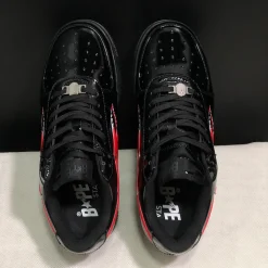 A Bathing Ape Bape Sta Low Shark Black Shoes Sneakers - nk0005517 - Image 8