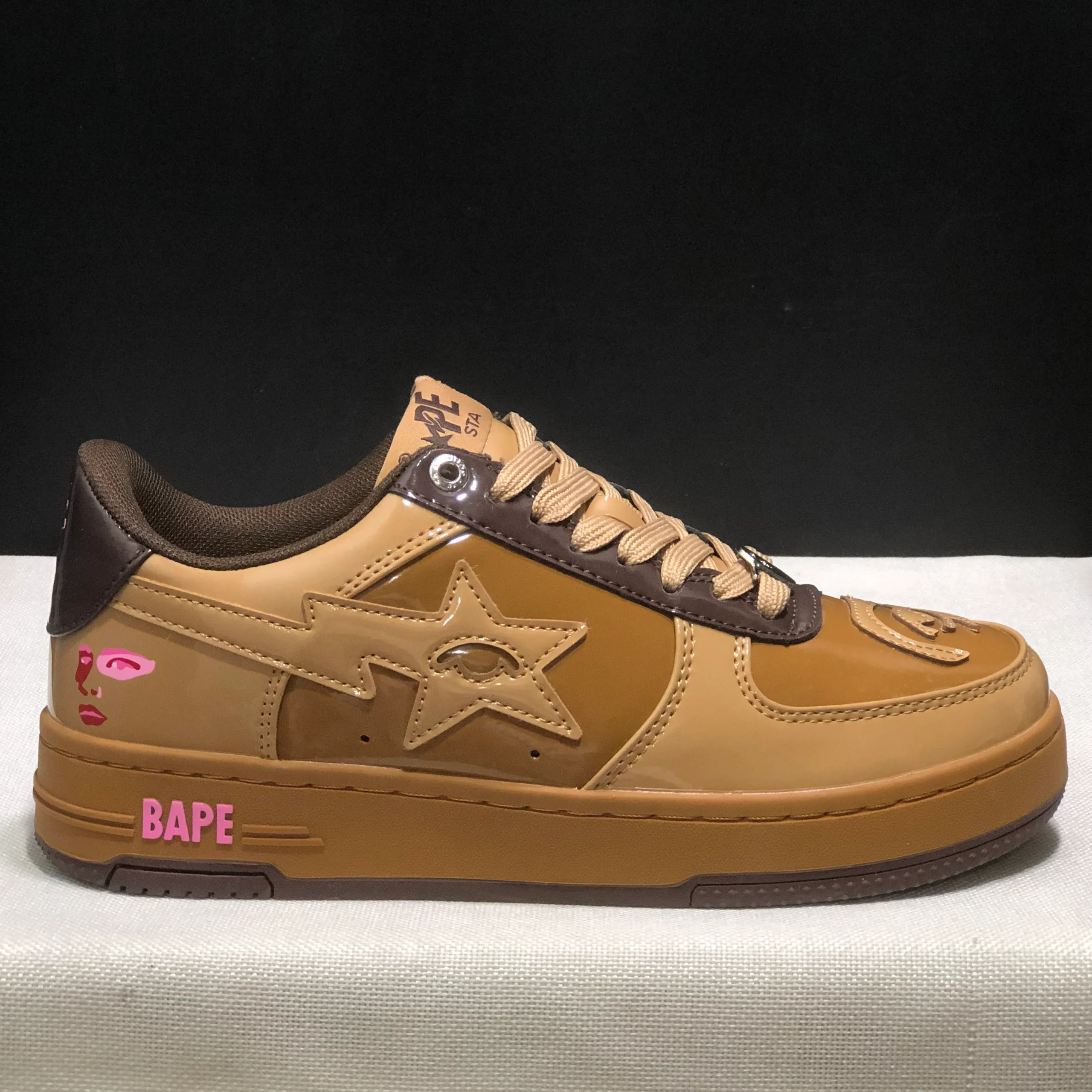 A Bathing Ape Bape Sta KidSuper Brown Shoes Sneakers - nk0005519 - Image 4