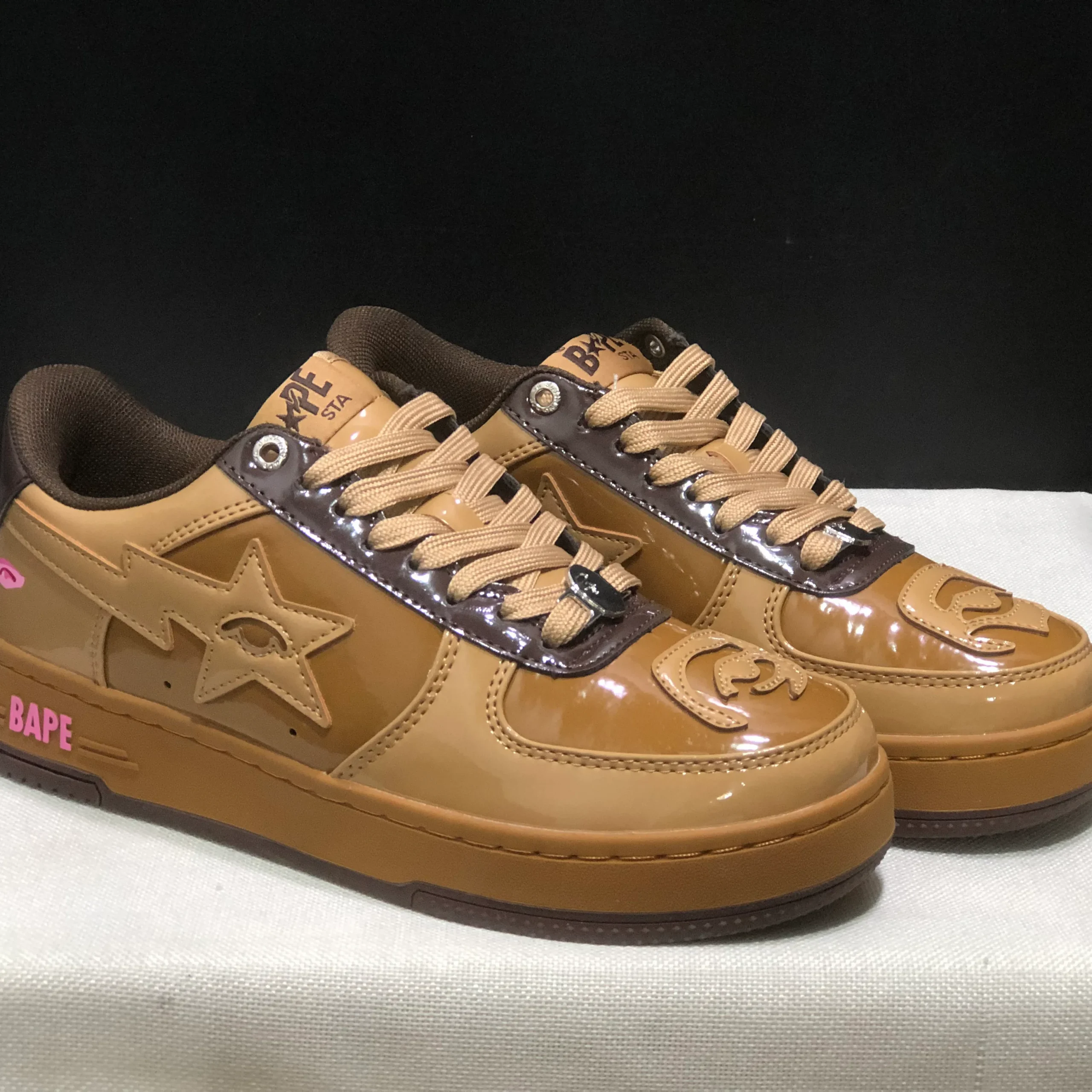 A Bathing Ape Bape Sta KidSuper Brown Shoes Sneakers - nk0005519 - Image 6