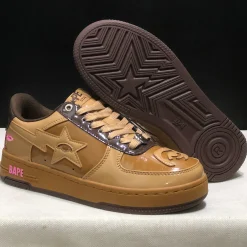 A Bathing Ape Bape Sta KidSuper Brown Shoes Sneakers - nk0005519 - Image 7