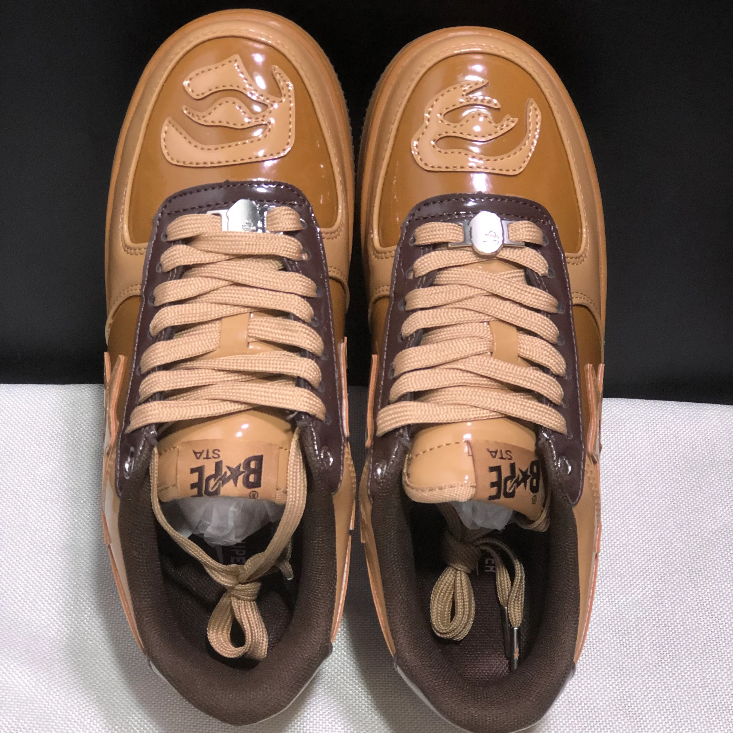 A Bathing Ape Bape Sta KidSuper Brown Shoes Sneakers - nk0005519 - Image 8