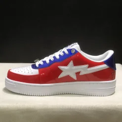 A Bathing Ape Bape Sta Low Patent Black Shoes Sneakers - nk0005522 - Image 4