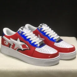 A Bathing Ape Bape Sta Low Patent Black Shoes Sneakers - nk0005522 - Image 5
