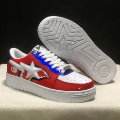 A Bathing Ape Bape Sta Low Patent Black Shoes Sneakers - nk0005522 - Image 6