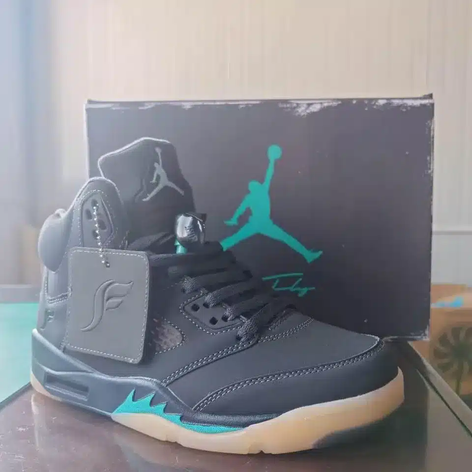 Air Jordan 5 Retro SoleFly Black Aurora Green Shoes Sneakers - nk0005505 - Image 3