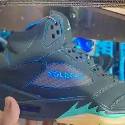 Air Jordan 5 Retro SoleFly Black Aurora Green Shoes Sneakers - nk0005505 - Image 7