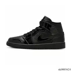 AJ 1 Mid Patent "Triple Black" Shoes Sneakers – nk0005624 - Image 2